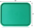 New Star Foodservice 24425 Green Plastic Fast Food Tray, 10 by 14-Inch, Set of 12