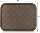 New Star Foodservice 24395 Brown Plastic Fast Food Tray, 10 by 14-Inch, Set of 12