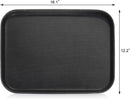 New Star Foodservice 24975 Restaurant Grade Non-Slip Tray, Plastic, Rubber Lined, Rectangular, 12-Inch x 16-Inch, Black