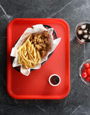 New Star Foodservice 24487 Red Plastic Fast Food Tray, 10 by 14-Inch, Set of 12