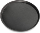 New Star Foodservice 25217 Restaurant Grade Non-Slip Tray, Plastic, Rubber Lined, Round (16-Inch, Black)