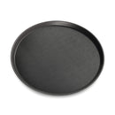 New Star Foodservice 25330 Restaurant Grade Non-Slip Tray, Plastic, Rubber Lined,  Round, 18" Inch, Black