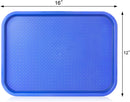 New Star Foodservice 24548 Blue Plastic Fast Food Tray, 12 by 16-Inch, Set of 12