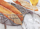 New Star Foodservice 22117 Antique Bronze Finished Oval Wire Bread Basket, 10 by 6.5 by 3-Inch, Set of 6