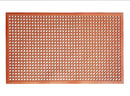 New Star Foodservice 54521 Commercial Grade Grease Resistant Anti-Fatigue Rubber Floor Mat, 36" x 60", Red