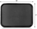 New Star Foodservice 24517 Black Plastic Fast Food Tray, 12 by 16-Inch, Set of 12