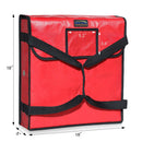 New Star Foodservice 50073 Insulated Pizza Delivery Bag, 18" by 18" by 5", Red