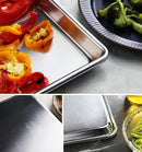 New Star Foodservice 36831 Commercial-Grade 18-Gauge Aluminum Sheet Pan/Bun Pan, 9" L x 13" W x 1" H (Quarter Size)