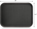 New Star Foodservice 25156 Restaurant Grade Non-Slip Tray, Plastic, Rubber Lined, Rectangular, 15-Inch x 20-Inch Black