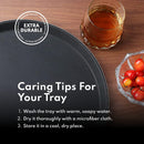 New Star Foodservice 25330 Restaurant Grade Non-Slip Tray, Plastic, Rubber Lined,  Round, 18" Inch, Black