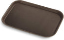New Star Foodservice 24883 Restaurant Grade Non-Slip Tray, Plastic, Rubber Lined, Rectangular, 10-Inch x 14-Inch, Brown