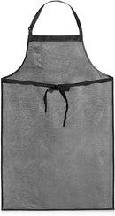 New Star Foodservice 32338 Vinyl Bib Apron with Leatherette Finish, Set of 2, Black
