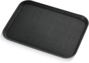 New Star Foodservice 25156 Restaurant Grade Non-Slip Tray, Plastic, Rubber Lined, Rectangular, 15-Inch x 20-Inch Black