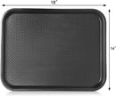 New Star Foodservice 24692 Black Plastic Fast Food Tray, 14 by 18-Inch, Set of 12