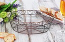 New Star Foodservice 22117 Antique Bronze Finished Oval Wire Bread Basket, 10 by 6.5 by 3-Inch, Set of 6