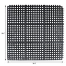 New Star Foodservice 54491 Commercial Grade Grease Resistant Anti-Fatigue Interlocking Rubber Floor Mat, 36" x 36", Black