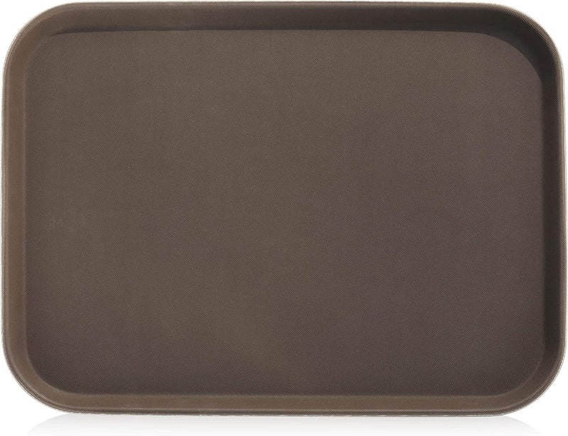 New Star Foodservice 25187 Restaurant Grade Non-Slip Tray, Plastic, Rubber Lined, Rectangular, 15-Inch x 20-Inch, Brown