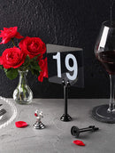 New Star Foodservice 27747 Triton/Ring-Clip Number Holder/Number Stand/Place Card Holder, Set of 12, 1.5-Inch, Black