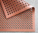 New Star Foodservice 54521 Commercial Grade Grease Resistant Anti-Fatigue Rubber Floor Mat, 36" x 60", Red