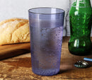 New Star Foodservice 46281 Tumbler Beverage Cup, Stackable Cups, Break-Resistant Commercial SAN Plastic, 12 oz, Blue, Set of 12