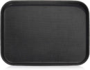 New Star Foodservice 24975 Restaurant Grade Non-Slip Tray, Plastic, Rubber Lined, Rectangular, 12-Inch x 16-Inch, Black