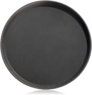 New Star Foodservice 24913 Restaurant Grade Non-Slip Tray, Plastic, Rubber Lined, Round, 11" Inch, Black
